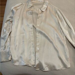 Reformation silk button down top